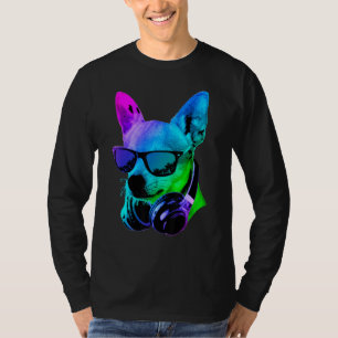 Cool Chihuahua With Headphones And Sunglasses T-Shirt