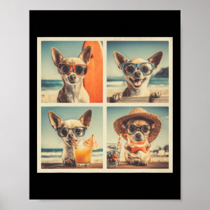 Cool Chihuahuas Sungles Cute Dogs Vacation Beach S Poster
