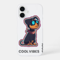 Cool chill colourful vibrant dog in glasses 