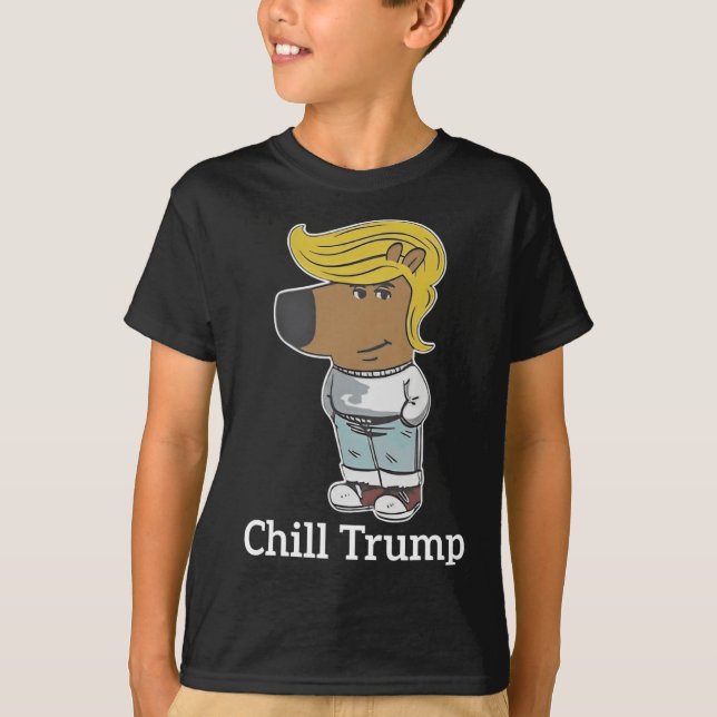 Cool Chill Guy Meme Tees - Trump Chill Guy Meme  (Front)