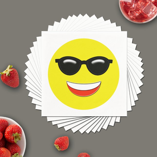 Cool Chill Sunglasses Emoji Napkin (Creator Uploaded)
