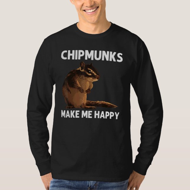 Cool Chipmunk For Men Women Squirrel Whisperer  Ro T-Shirt (Front)