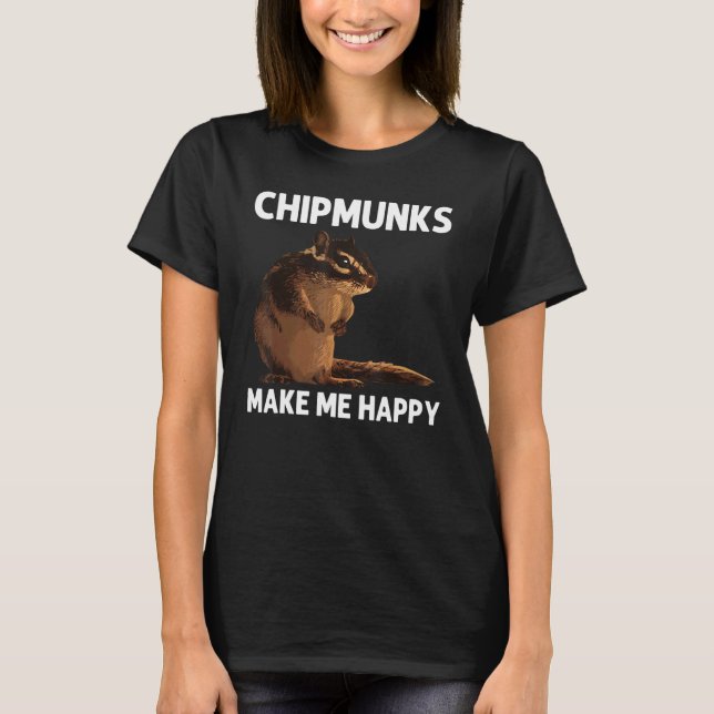 Cool Chipmunk For Men Women Squirrel Whisperer  Ro T-Shirt (Front)