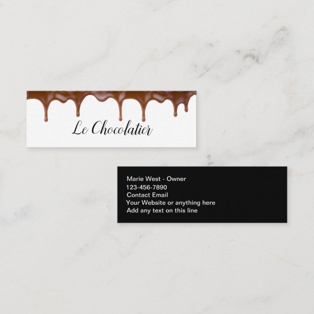 Cool Chocolate Theme Business Cards (Front/Back)