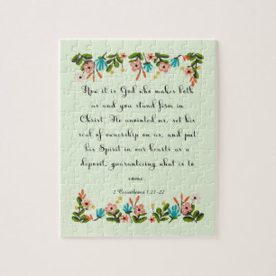 Cool Christian Art - 2 Corinthians 1:21-22 Jigsaw Puzzle