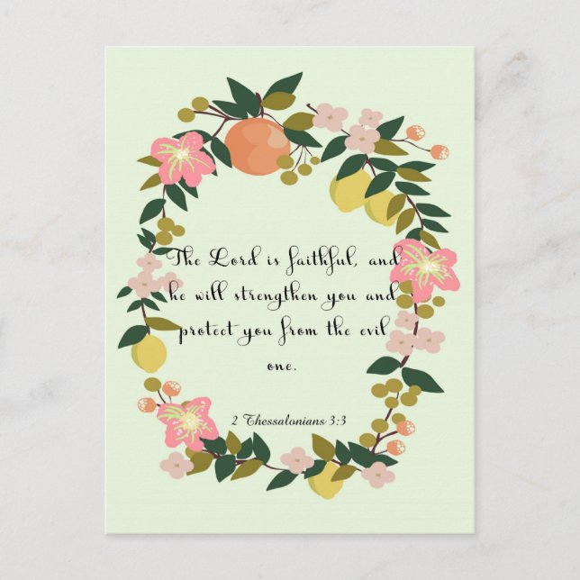 Cool Christian Art - 2 Thessalonians 3:3 Postcard (Front)