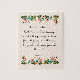 Cool Christian Art - Isaiah 25:8 Jigsaw Puzzle