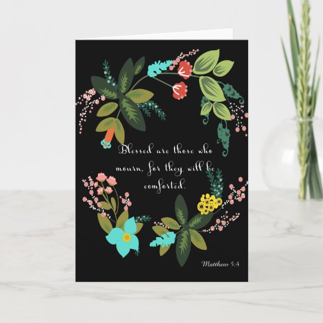 Cool Christian Art - Matthew 5:4 Holiday Card (Front)