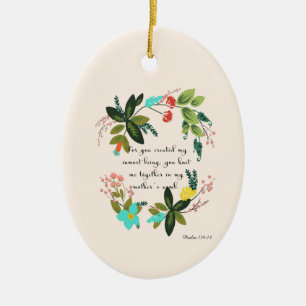 Cool Christian Art - Psalm 139:13 Ceramic Tree Decoration