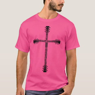 Cool Christian Guitar Cross Funny Musician Guitar T-Shirt