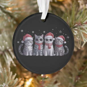 Cool Christmas Cats Cute Cat Lover Cat Mum Xmas Ornament