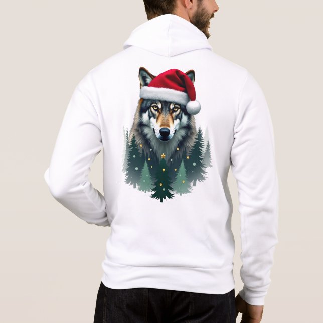 Cool Christmas Coyote Party Hoodie (Back)