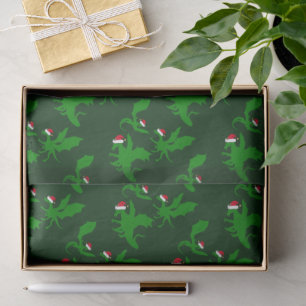 Cool Christmas Dragon Green Holiday Tissue Paper