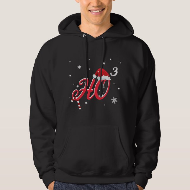 Cool Christmas HO-3 Santa Hat Funny Hoodie (Front)