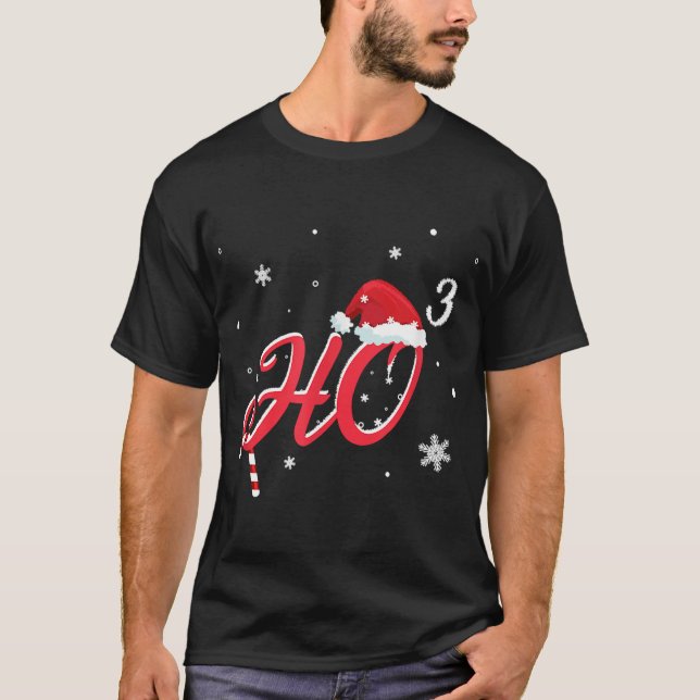 Cool Christmas HO-3 Santa Hat Funny T-Shirt (Front)