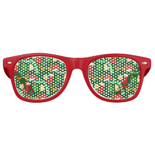 Cool Christmas Pattern Retro Sunglasses