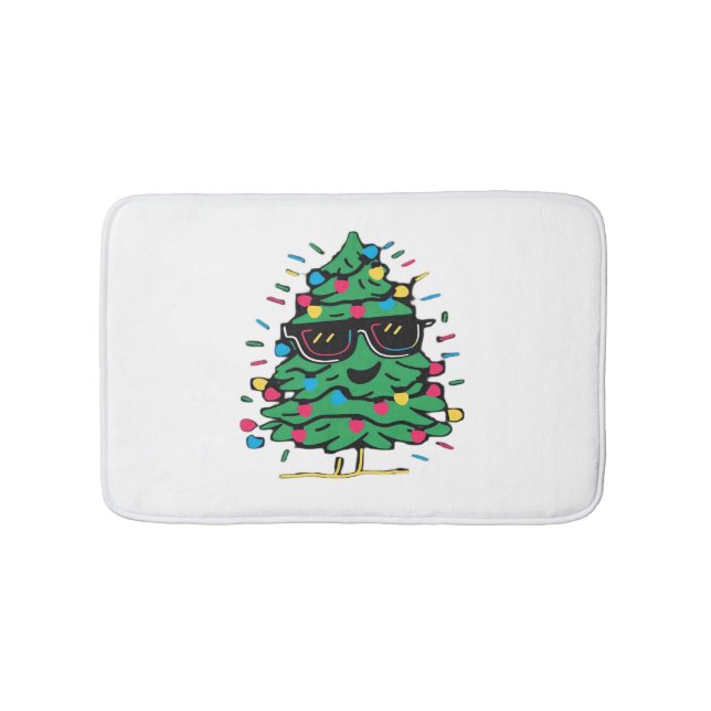 Cool Christmas Tree Classic Bath Mat (Front)