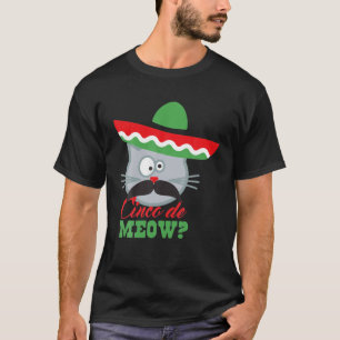 Cool Cinco De Meow Funny Taco Mexican Cinco De May T-Shirt