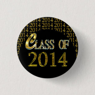 Cool Class Of 2014 Gold & Black Graduation Pins