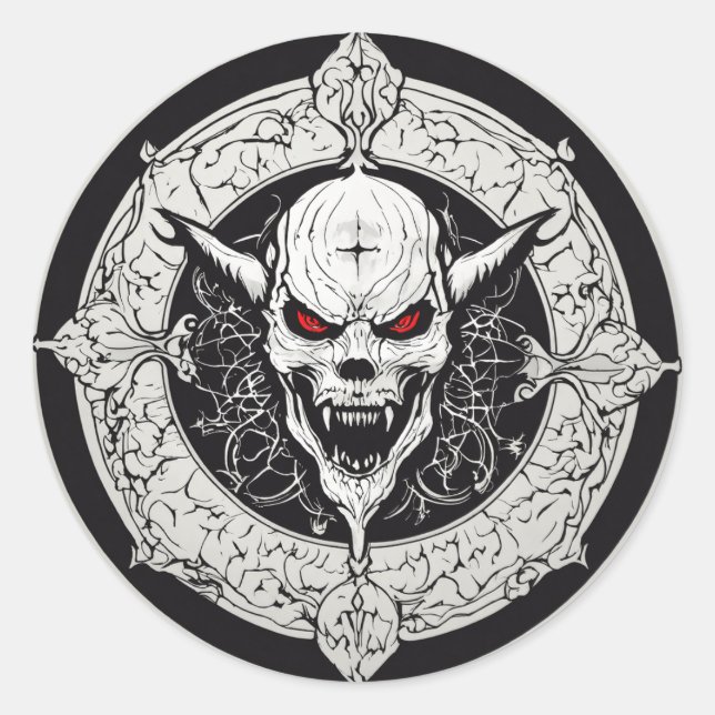 cool classic round sticker (Front)