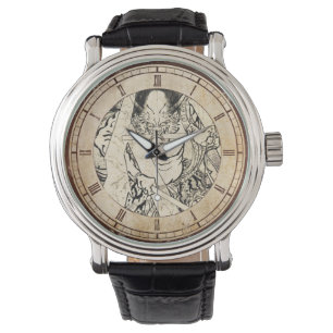 Cool classic vintage japanese demon ink tattoo watch