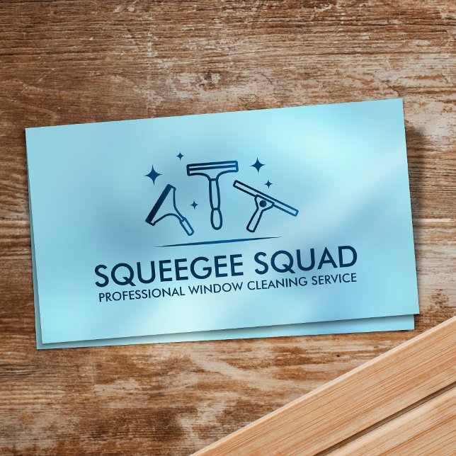 Cool Clean Window Cleaning Services Business Card (Creator Uploaded)