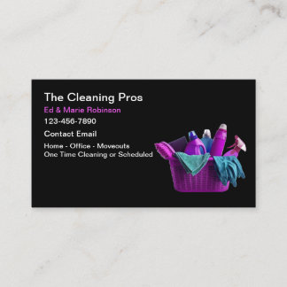 Cool Cleaning Service Business Cards