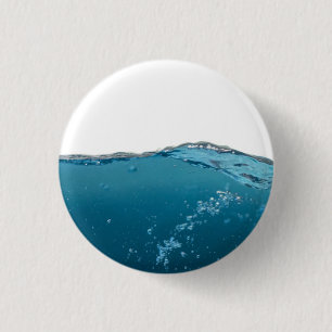 Cool Clear Blue Wave 3 Cm Round Badge