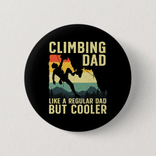 Cool Climbing Art For Men Dad Rock Climber Boulder 6 Cm Round Badge