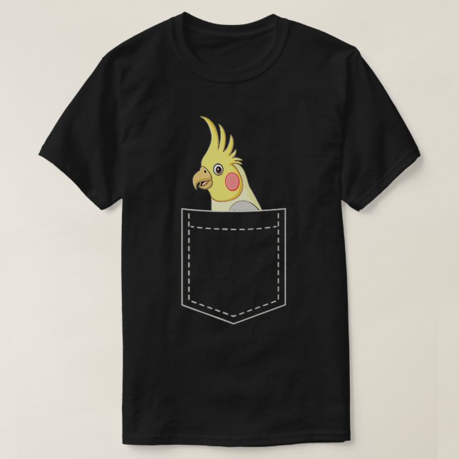 Cool Cockatiel Design  T-Shirt (Design Front)