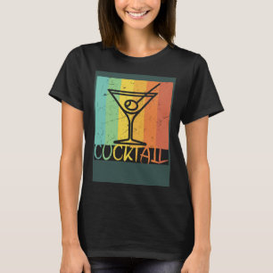 Cool Cocktail Glass Vintage Artwork Bartenders T-Shirt