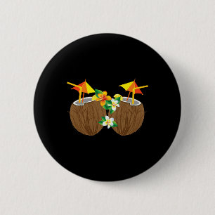 Cool Coconut Drinks Breast Funny Palm Tree Juice D 6 Cm Round Badge