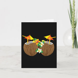 Cool Coconut Drinks Breast Funny Palm Tree Juice D Card
