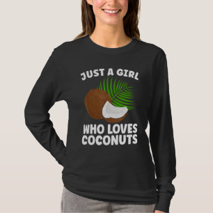 Cool Coconut For Girls Kids Women Summer Hawaiian T-Shirt
