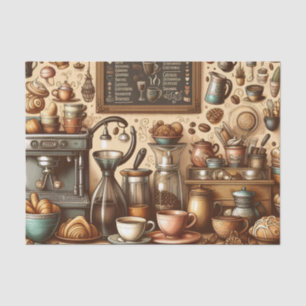 Cool coffee shop lovers tissue paper