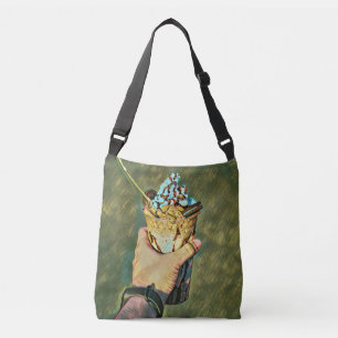 Cool cold freezing ice cream crossbody bag