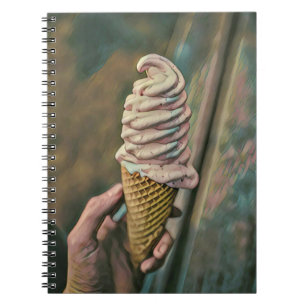 Cool cold freezing ice cream notebook