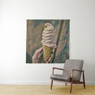Cool cold freezing ice cream tapestry