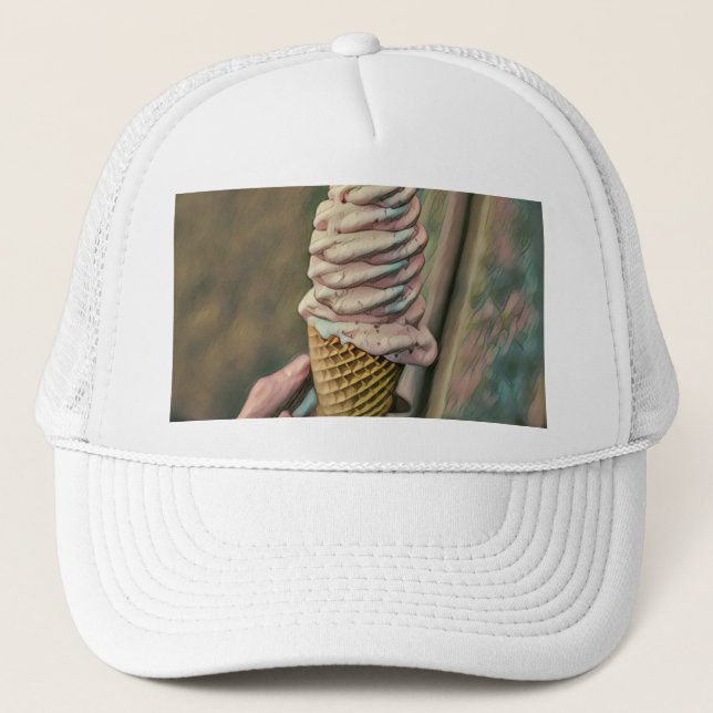 Cool cold freezing ice cream trucker hat (Front)