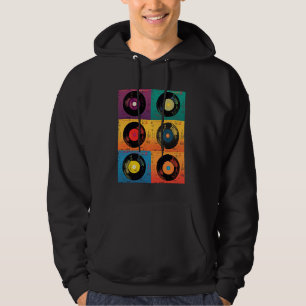 Cool Collect Records Vinyl Collector Vintage Colou Hoodie