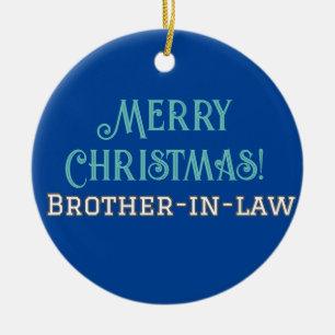Cool College Text Merry Christmas Brother-In-Law Ceramic Tree Decoration