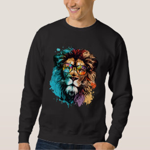 Cool Colorful Lion Animal Lion Sweatshirt