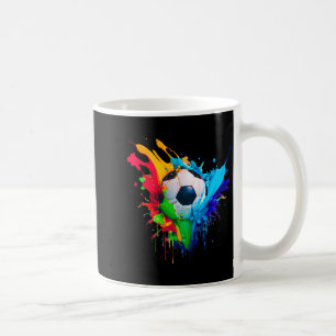 Cool Colorful Soccer Ball Splash Love Soccer Art S Coffee Mug