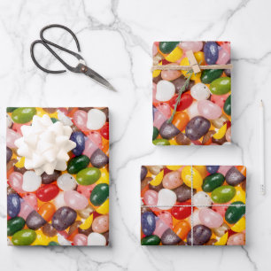 Cool colorful sweet Easter Jelly Beans Candy Wrapping Paper Sheet