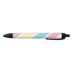 Cool Colors Stripes  Black Ink Pen