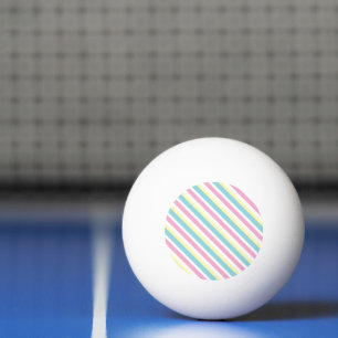 Cool Colors Stripes Pattern Ping Pong Ball