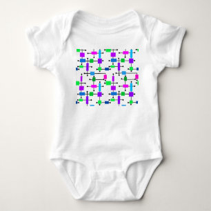 Cool Colour Grid Baby Bodysuit