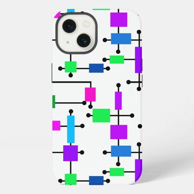 Cool Colour Grid  iPhone Case (Back)