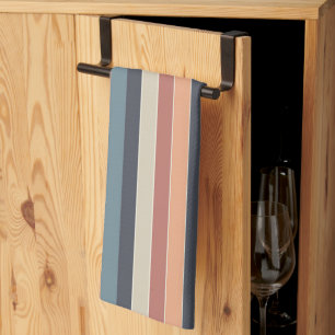 Cool Colour Palette Stripes Tea Towel