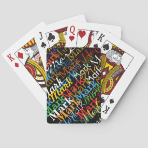 Cool colour pattern of names playing cards